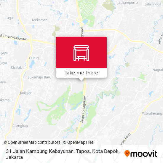 31 Jalan Kampung Kebayunan. Tapos. Kota Depok map