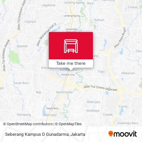 Seberang Kampus D Gunadarma map