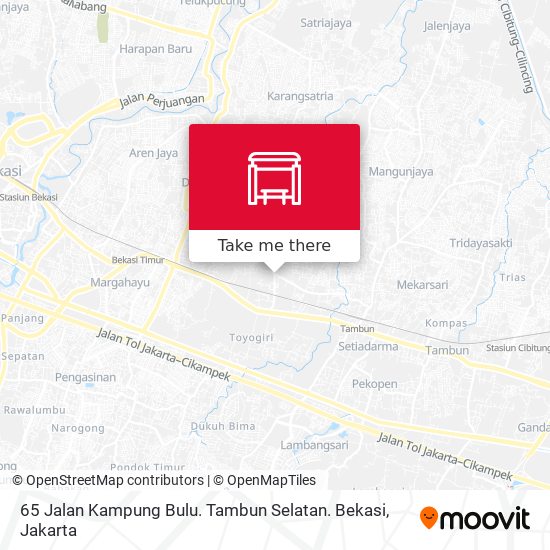 65 Jalan Kampung Bulu. Tambun Selatan. Bekasi map