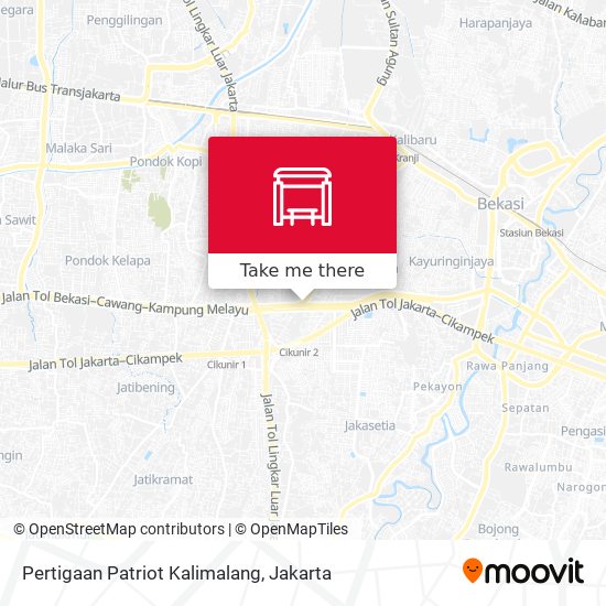 Pertigaan Patriot Kalimalang map