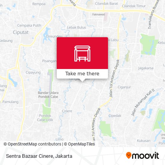 Sentra Bazaar Cinere map