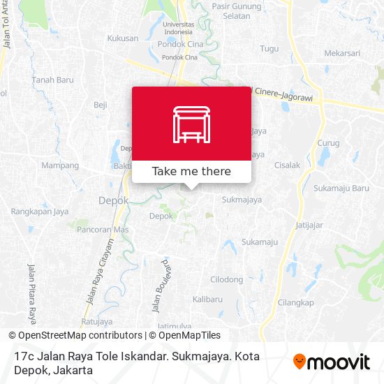 17c Jalan Raya Tole Iskandar. Sukmajaya. Kota Depok map