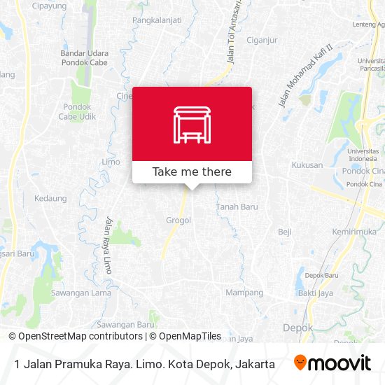 1 Jalan Pramuka Raya. Limo. Kota Depok map