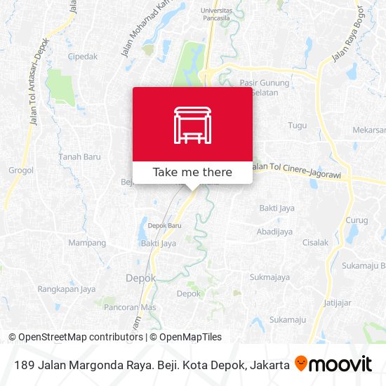 189 Jalan Margonda Raya. Beji. Kota Depok map