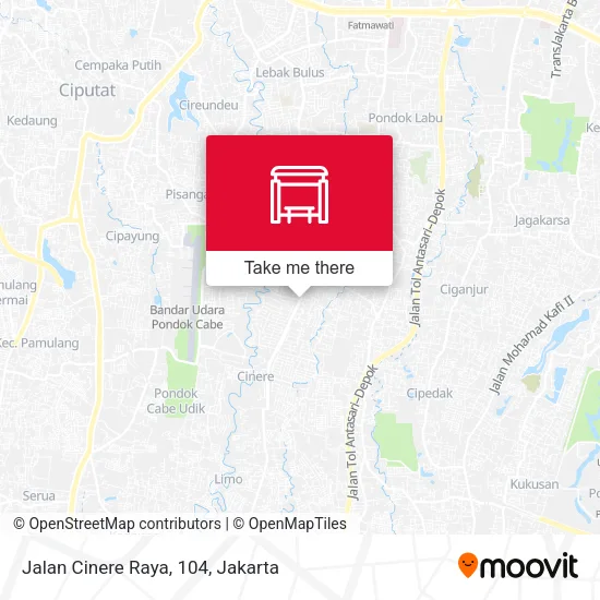 Jalan Cinere Raya, 104 map