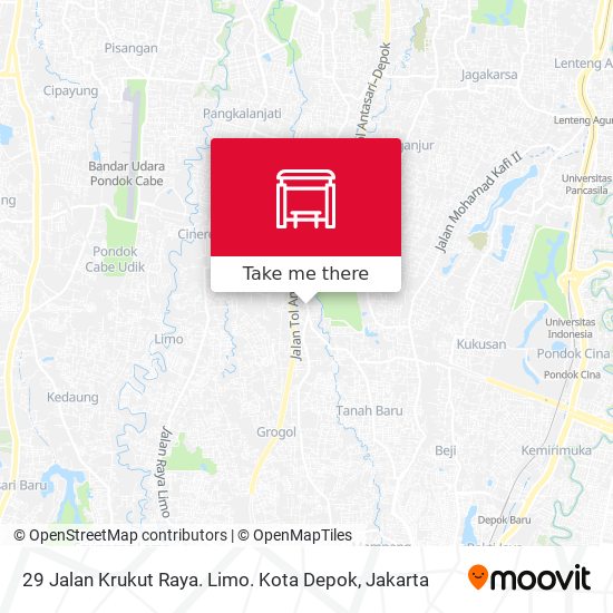 29 Jalan Krukut Raya. Limo. Kota Depok map
