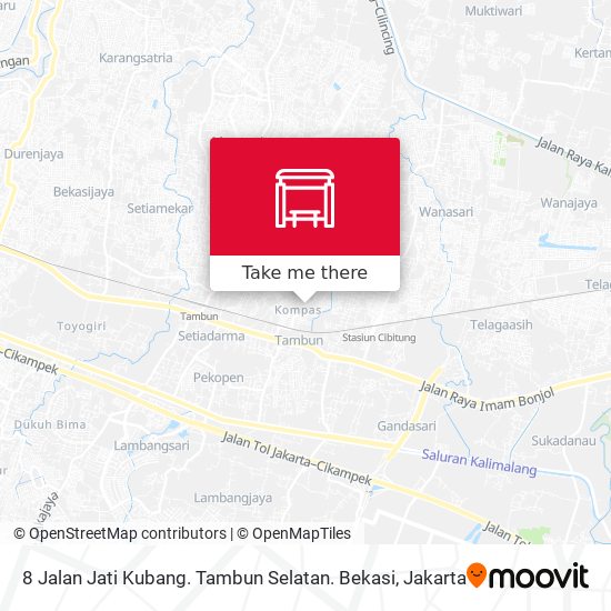 8 Jalan Jati Kubang. Tambun Selatan. Bekasi map