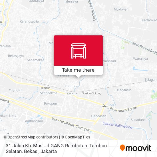31 Jalan Kh. Mas'Ud GANG Rambutan. Tambun Selatan. Bekasi map