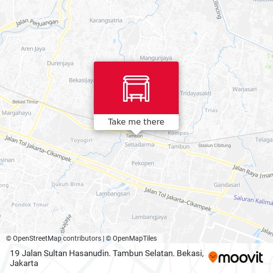 19 Jalan Sultan Hasanudin. Tambun Selatan. Bekasi map