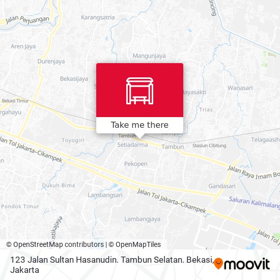 123 Jalan Sultan Hasanudin. Tambun Selatan. Bekasi map