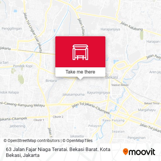 63 Jalan Fajar Niaga Teratai. Bekasi Barat. Kota Bekasi map
