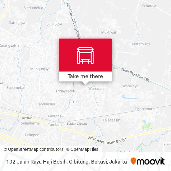 102 Jalan Raya Haji Bosih. Cibitung. Bekasi map
