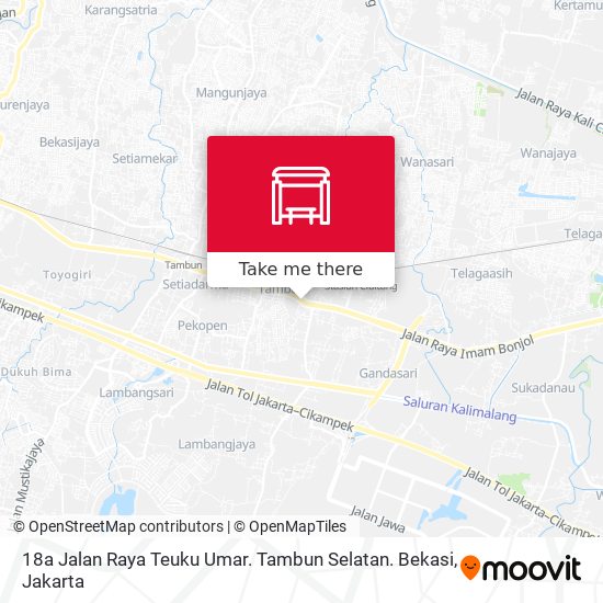18a Jalan Raya Teuku Umar. Tambun Selatan. Bekasi map