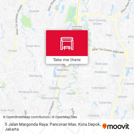 5 Jalan Margonda Raya. Pancoran Mas. Kota Depok map