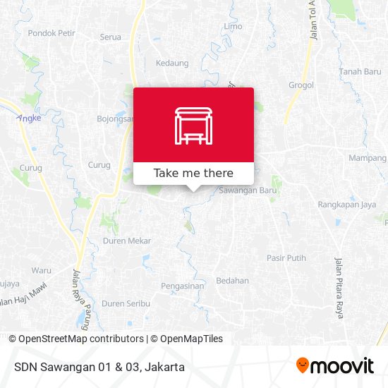 SDN Sawangan 01 & 03 map