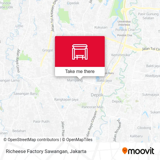 Richeese Factory Sawangan map