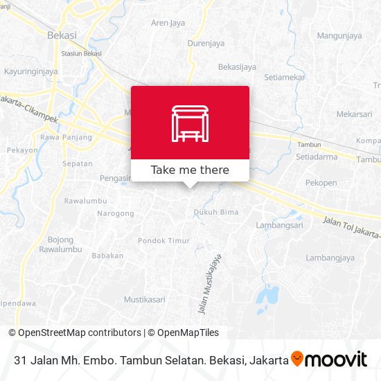 31 Jalan Mh. Embo. Tambun Selatan. Bekasi map