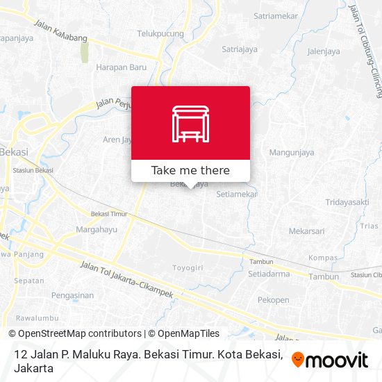 12 Jalan P. Maluku Raya. Bekasi Timur. Kota Bekasi map