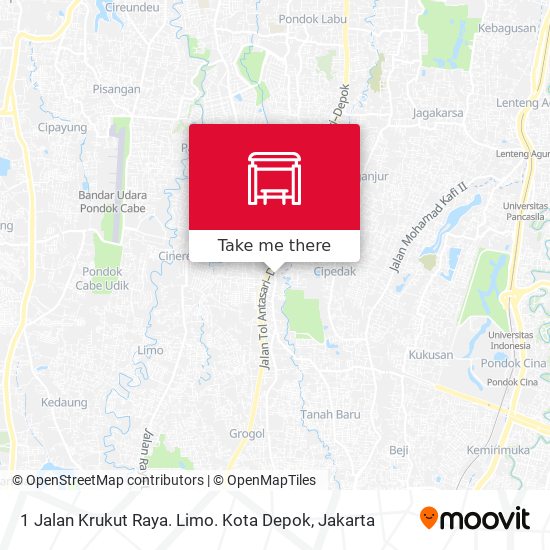 1 Jalan Krukut Raya. Limo. Kota Depok map