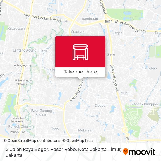 3 Jalan Raya Bogor. Pasar Rebo. Kota Jakarta Timur map