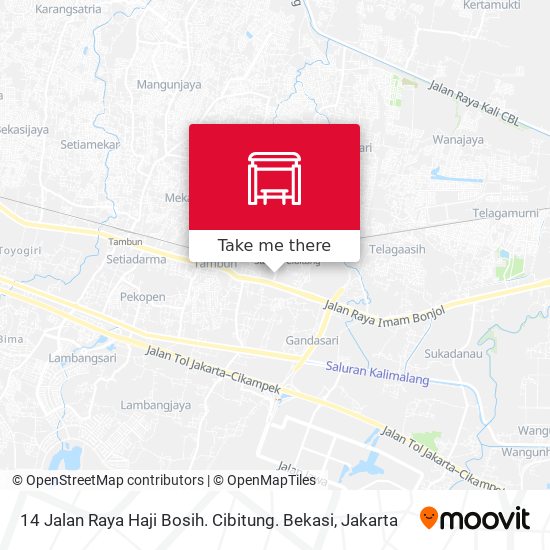 14 Jalan Raya Haji Bosih. Cibitung. Bekasi map