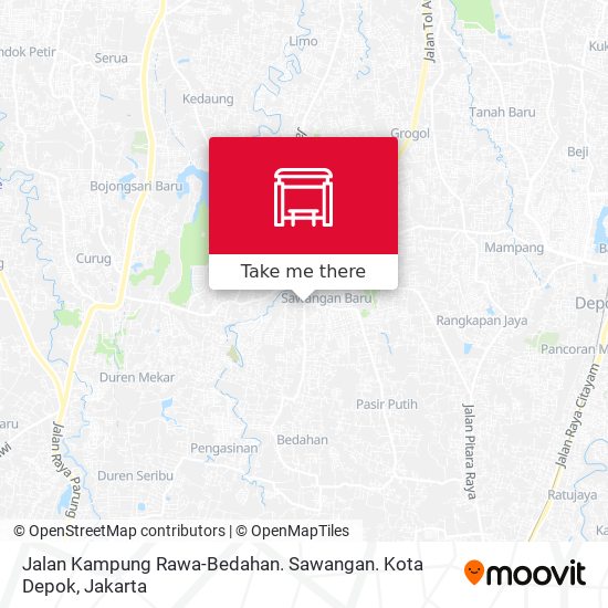 Jalan Kampung Rawa-Bedahan. Sawangan. Kota Depok map