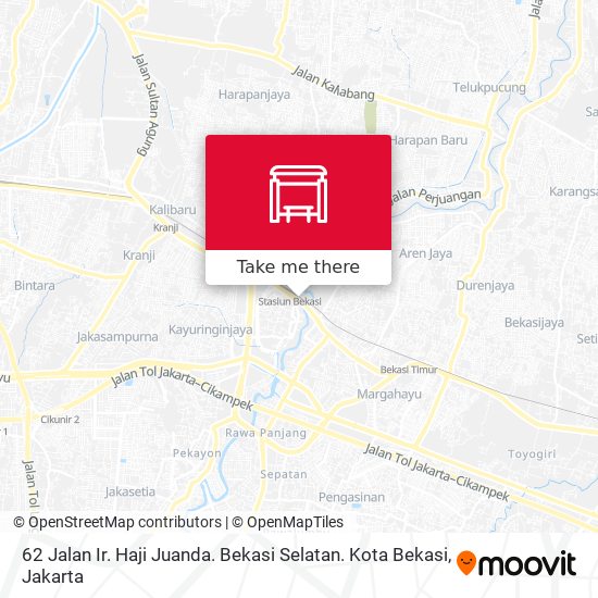 62 Jalan Ir. Haji Juanda. Bekasi Selatan. Kota Bekasi map
