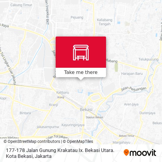 177-178 Jalan Gunung Krakatau Ix. Bekasi Utara. Kota Bekasi map