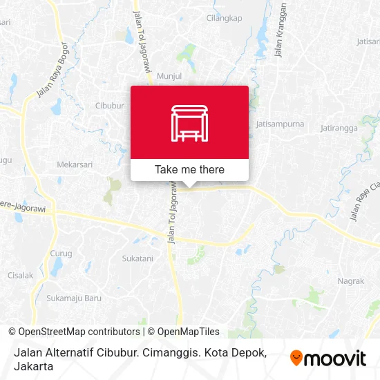 Jalan Alternatif Cibubur. Cimanggis. Kota Depok map