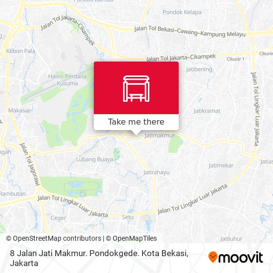 8 Jalan Jati Makmur. Pondokgede. Kota Bekasi map