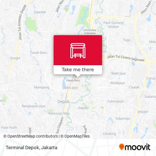 Terminal Depok map