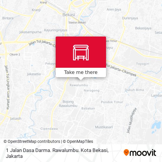 1 Jalan Dasa Darma. Rawalumbu. Kota Bekasi map
