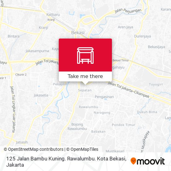 125 Jalan Bambu Kuning. Rawalumbu. Kota Bekasi map