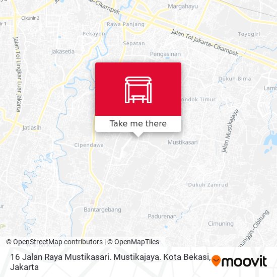 16 Jalan Raya Mustikasari. Mustikajaya. Kota Bekasi map