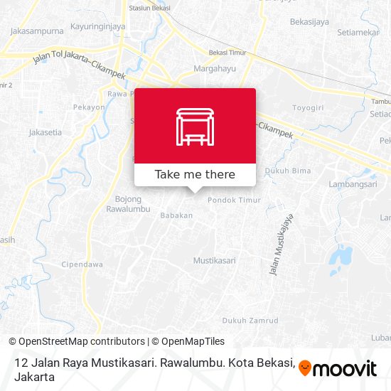 12 Jalan Raya Mustikasari. Rawalumbu. Kota Bekasi map