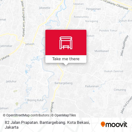 82 Jalan Prapatan. Bantargebang. Kota Bekasi map