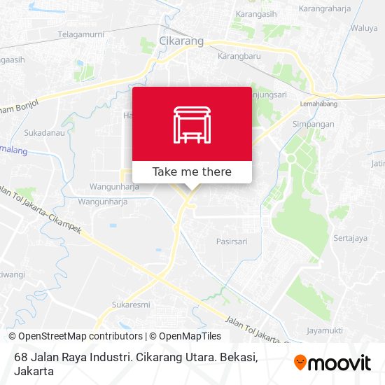 68 Jalan Raya Industri. Cikarang Utara. Bekasi map