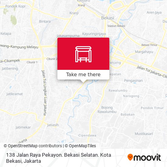138 Jalan Raya Pekayon. Bekasi Selatan. Kota Bekasi map