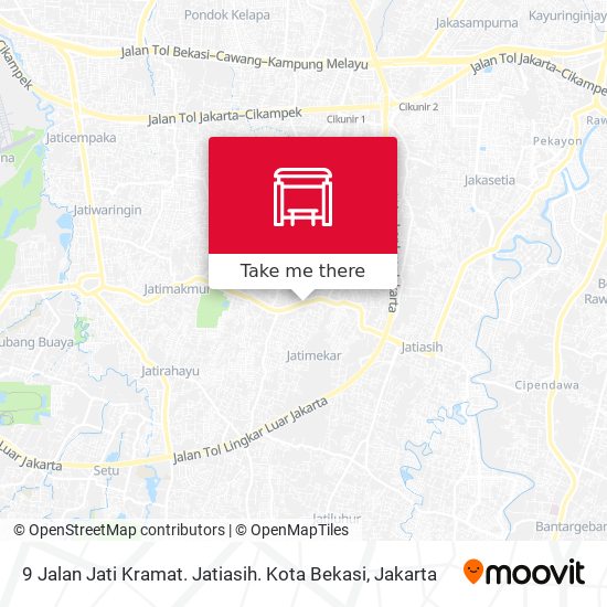 9 Jalan Jati Kramat. Jatiasih. Kota Bekasi map