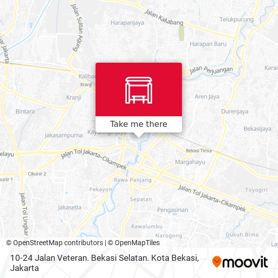 10-24 Jalan Veteran. Bekasi Selatan. Kota Bekasi map