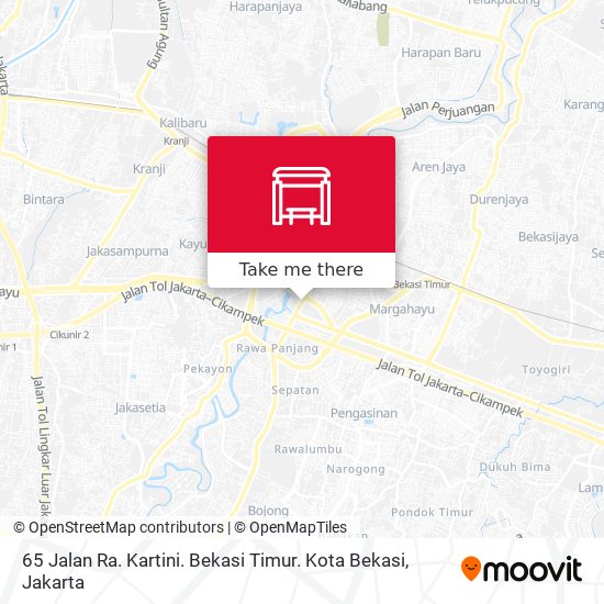 65 Jalan Ra. Kartini. Bekasi Timur. Kota Bekasi map