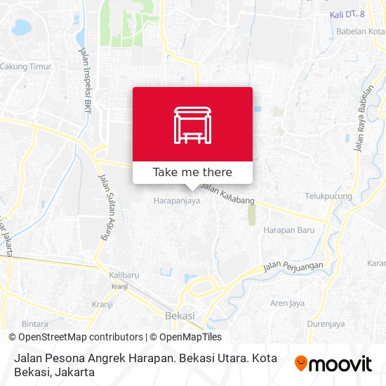 Jalan Pesona Angrek Harapan. Bekasi Utara. Kota Bekasi map