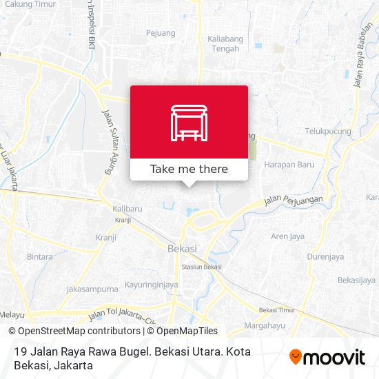 19 Jalan Raya Rawa Bugel. Bekasi Utara. Kota Bekasi map