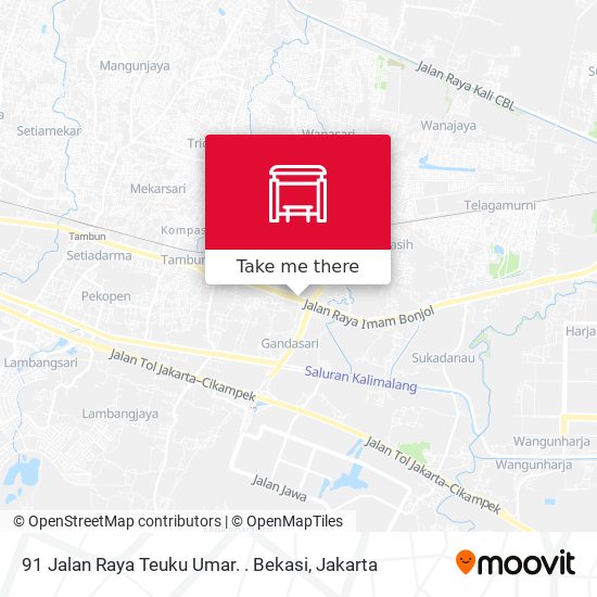 91 Jalan Raya Teuku Umar. . Bekasi map