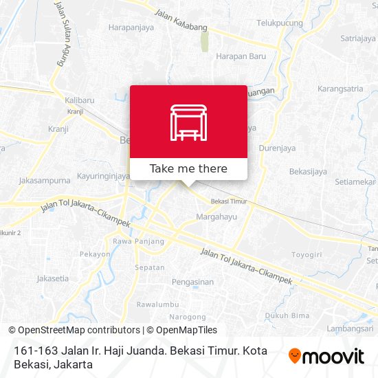 161-163 Jalan Ir. Haji Juanda. Bekasi Timur. Kota Bekasi map