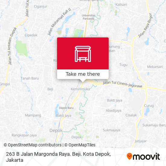 263 B Jalan Margonda Raya. Beji. Kota Depok map