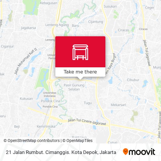 21 Jalan Rumbut. Cimanggis. Kota Depok map