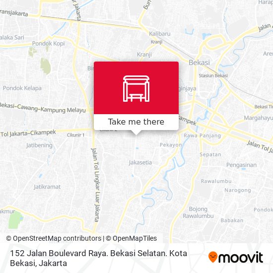 152 Jalan Boulevard Raya. Bekasi Selatan. Kota Bekasi map