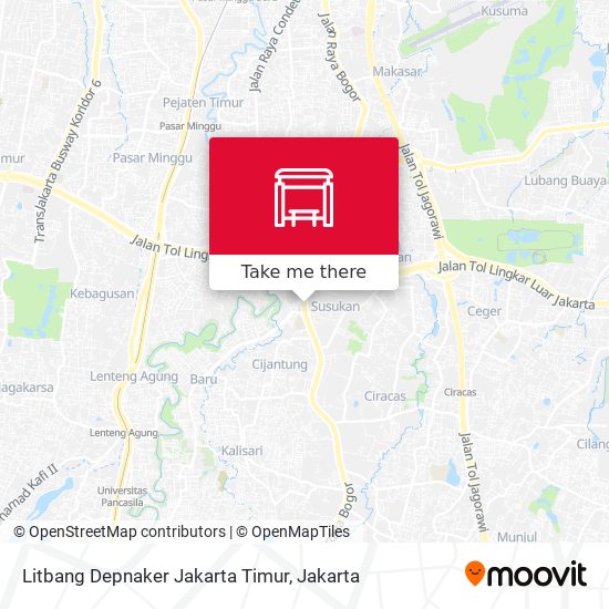 Litbang Depnaker Jakarta Timur map