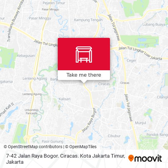 7-42 Jalan Raya Bogor. Ciracas. Kota Jakarta Timur map